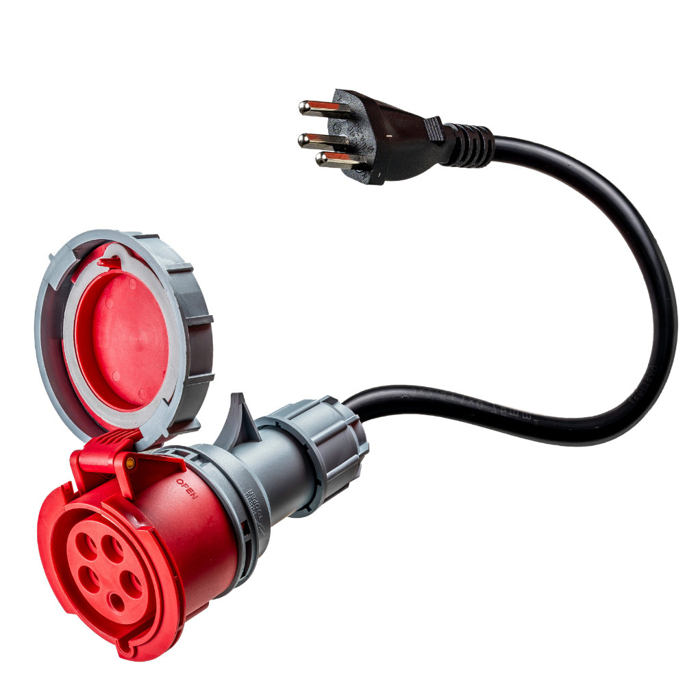 32A 5-pole commando to Type J Adapter for Switzerland