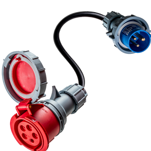 32A 5-pole commando to 16A 3-pole commando Adapter