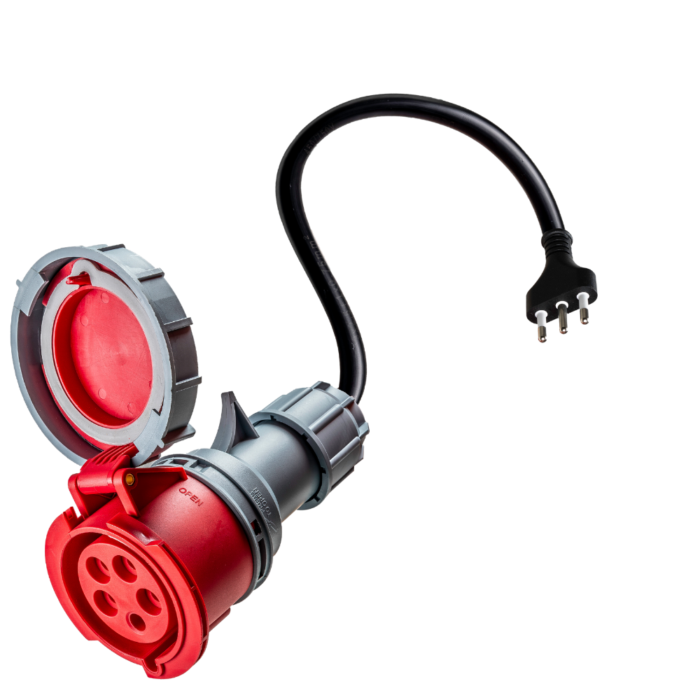32A 5-pole commando to Type L Adapter for Italy