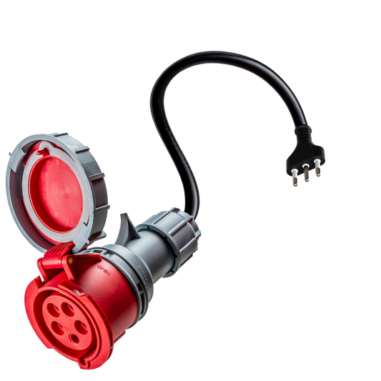 32A 5-pole commando to Type L Adapter for Italy