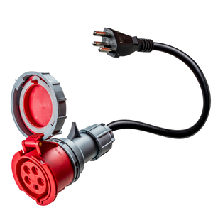 32A 5-pole commando to Type J Adapter for Switzerland