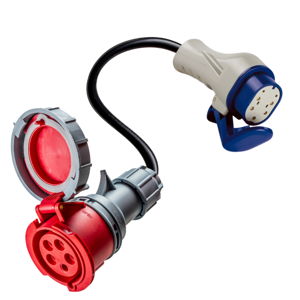 32A 5-pole commando to Type 3 adapter