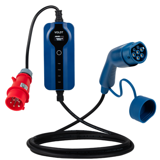 Voldt® Portable EV charger commando plug | 3 phase | 8A - 16A | 11kW