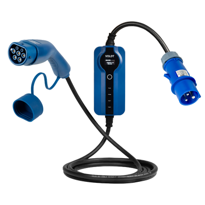Voldt® Portable EV charger commando plug | 1 phase | 8A - 32A | 7.4kW