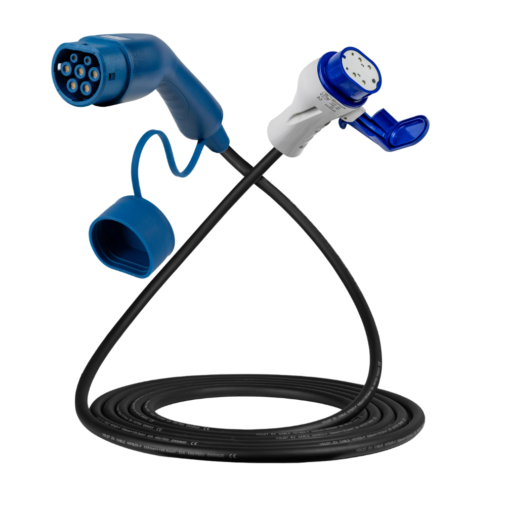Type 2 - Type 3 | mode 3 | 32a | 22kW charging cable