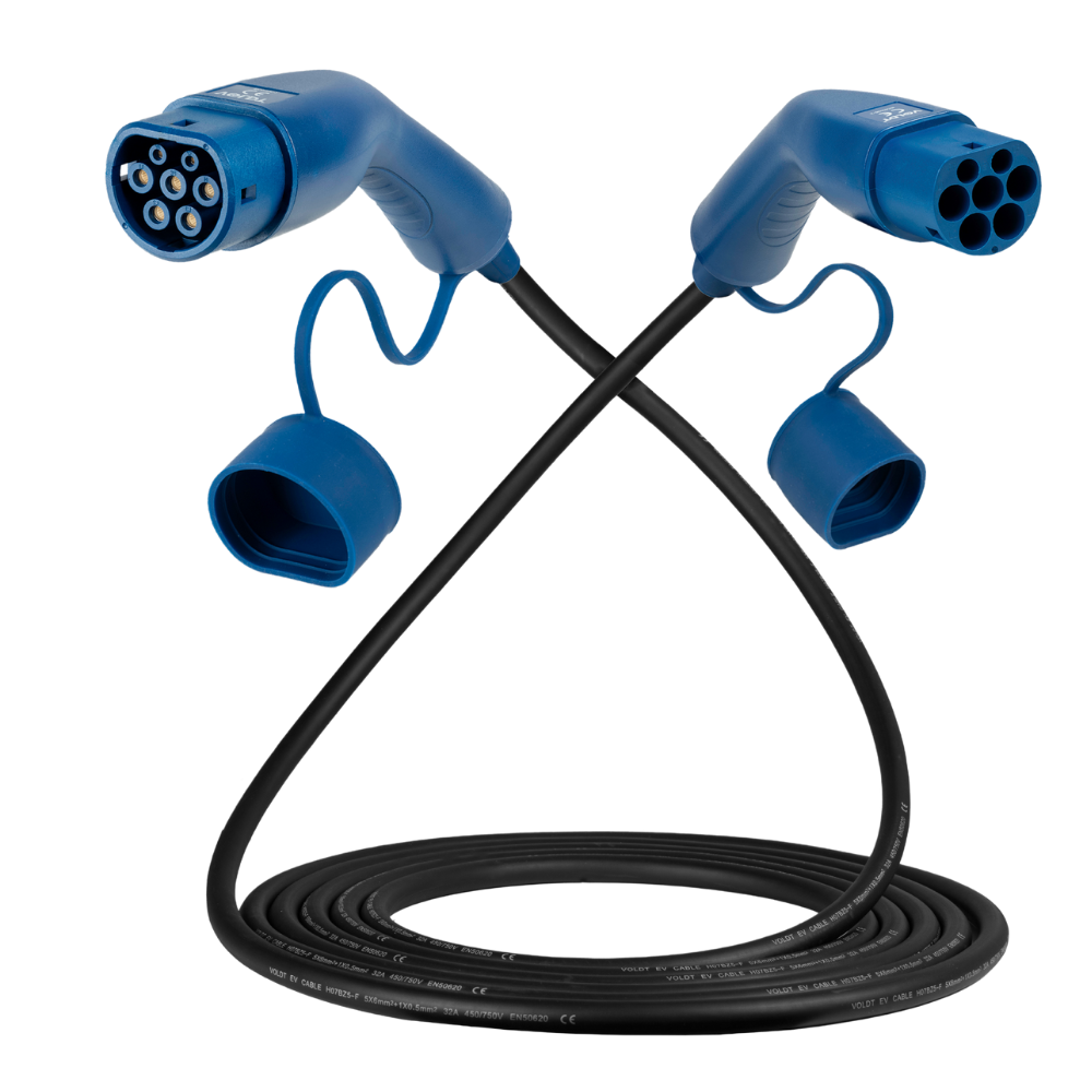 Type 2 | 1 phase | 32A | 7.4kW charging cable
